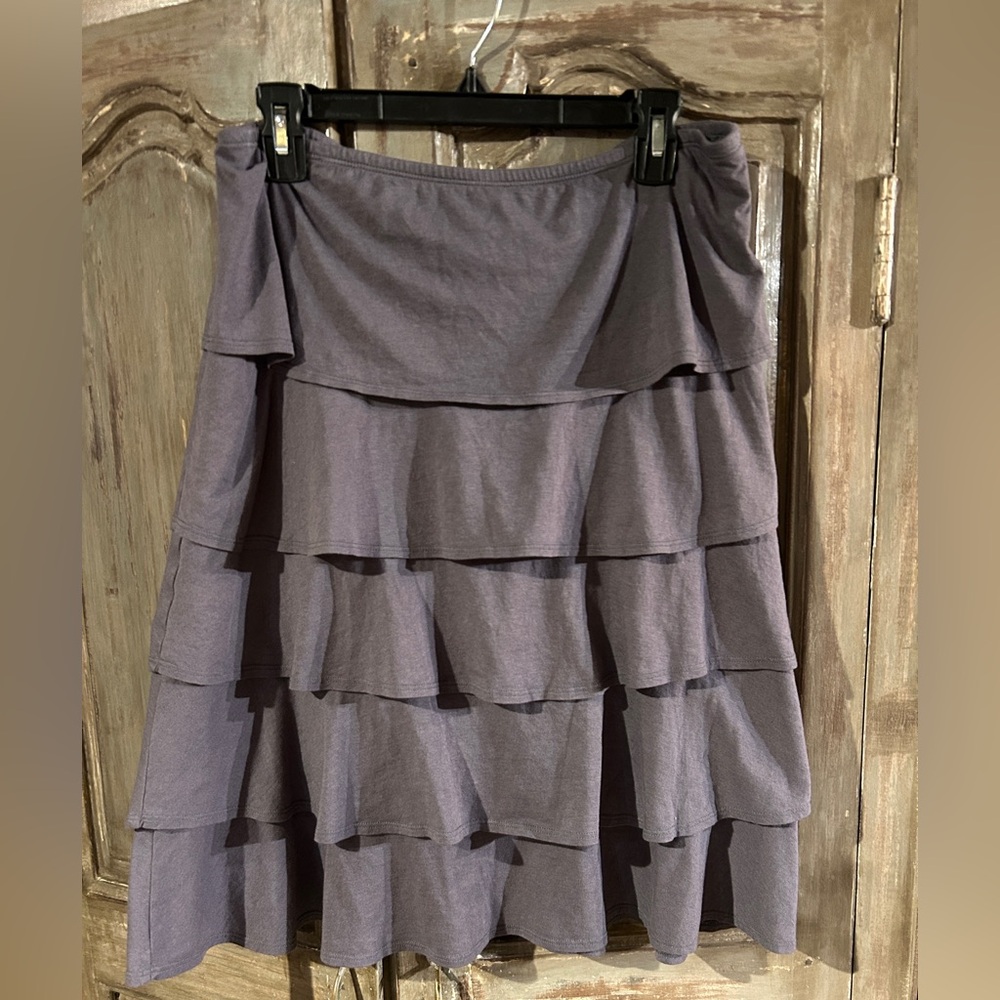 Garnet Hill Vintage Tiered Knit  Skirt